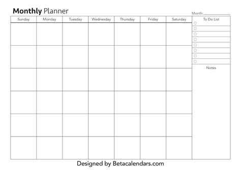 Monthly Planner .